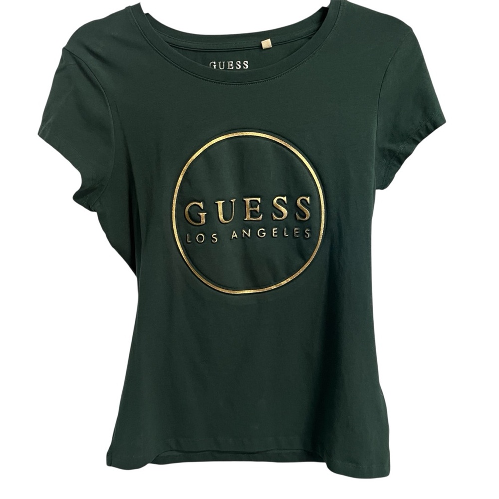 Guess Green Crop Graphic Tee